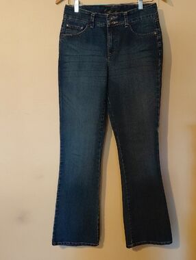 Code Bleu Women's Flared Jeans in  Blue. Size 4